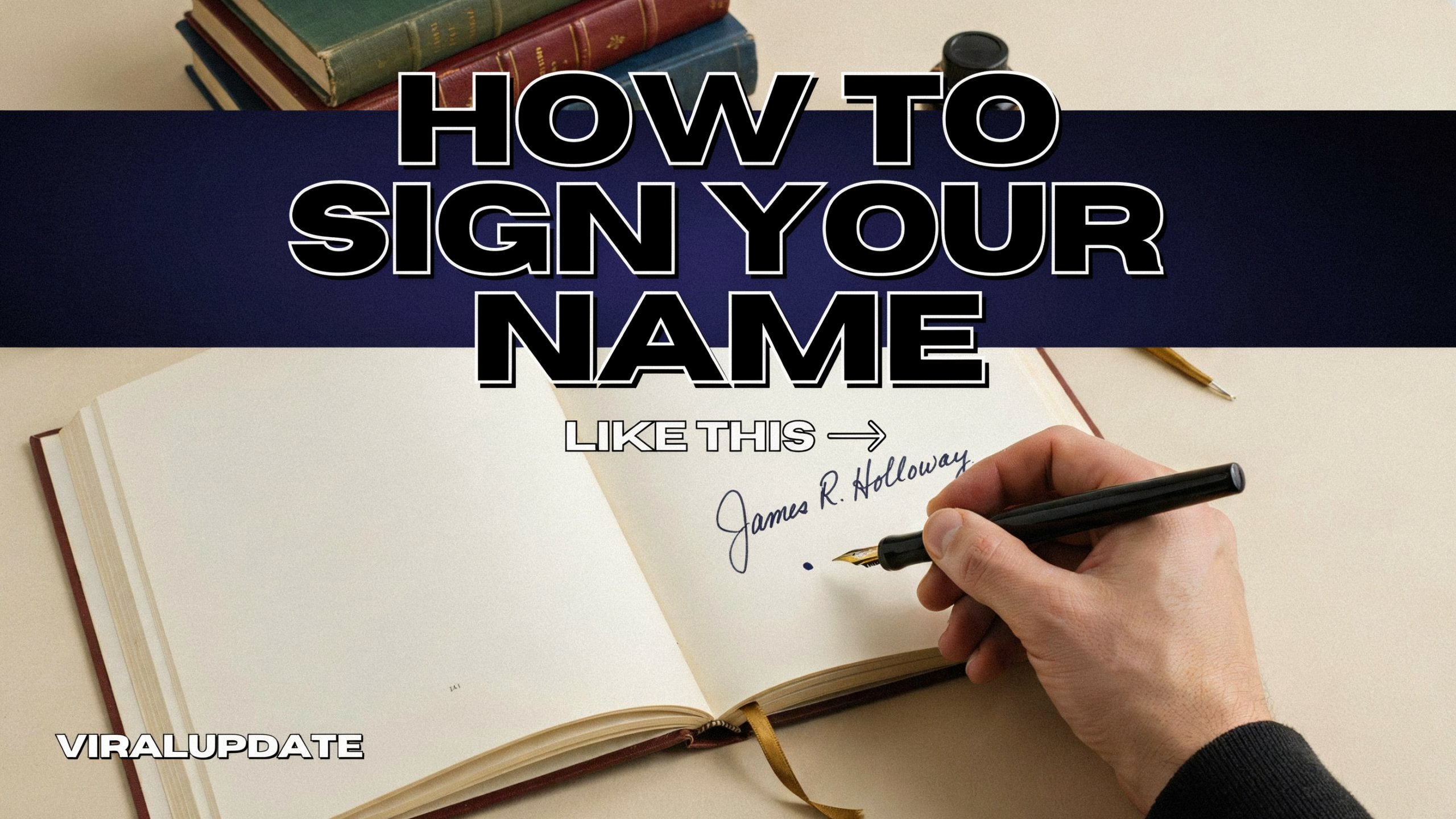 how to write your name on a book