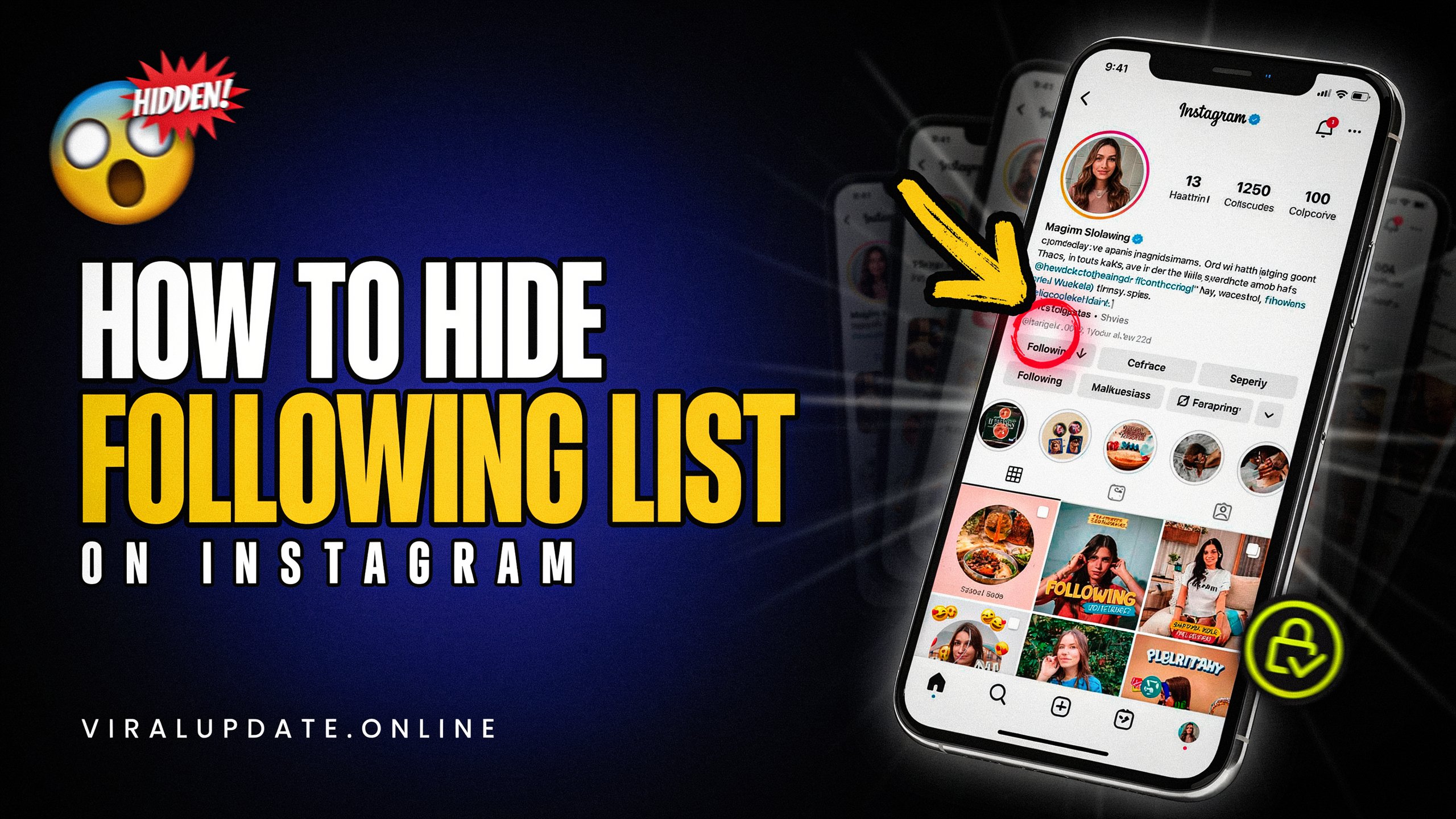how to hide following list on instagram