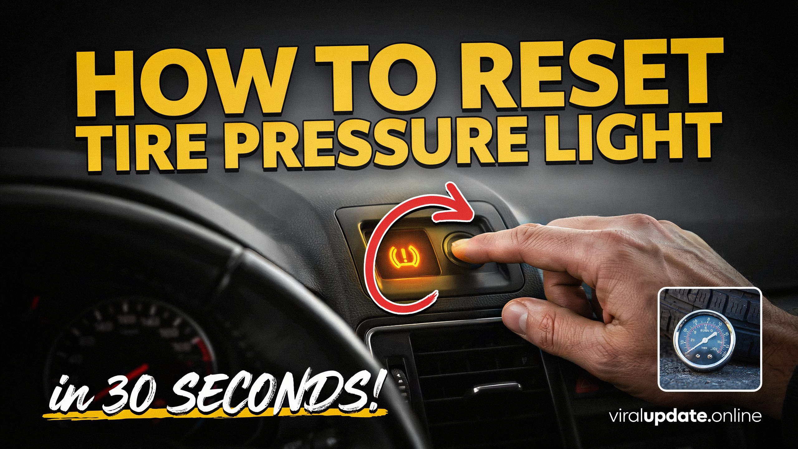 How to reset tire pressure light